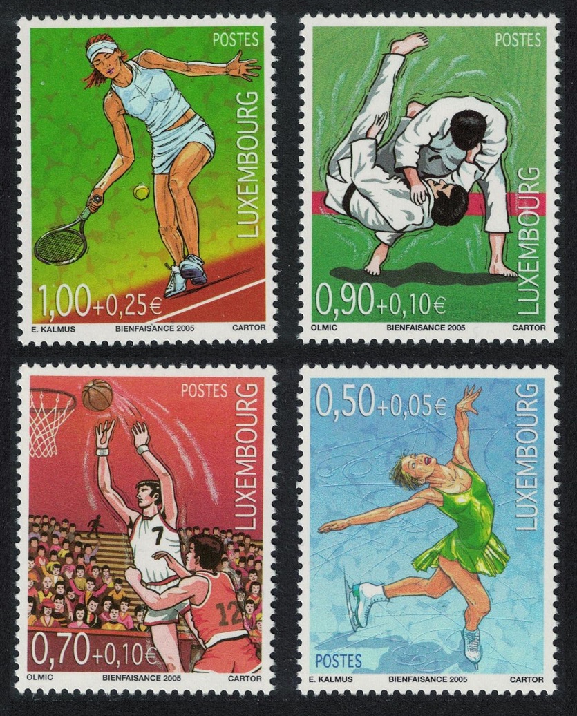 Luxembourg Tennis Judo Basketball Sport 4v 2005 MNH SG#1729-1732 MI#1695-1698