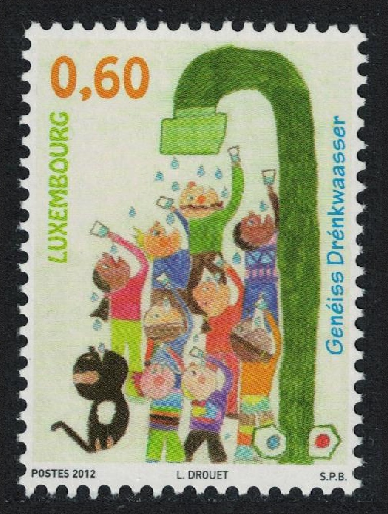 Luxembourg &#39;Crowd and Stand Pipe&#39; Painting by Lisa Drouet 2012 MNH SG#1951