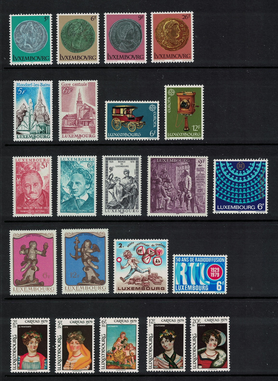 Luxembourg Complete Year stamps 1979 MNH SG#1018-1039 MI#981-1002