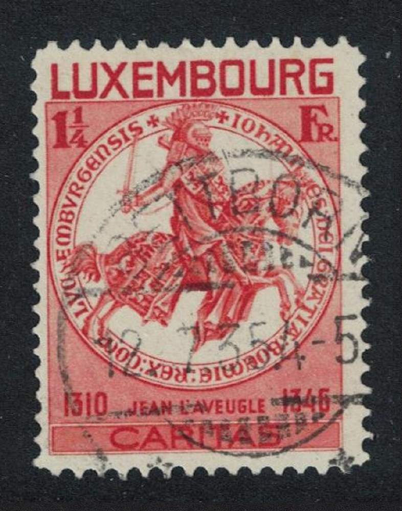 Luxembourg Arms of John the Blind 1¼Fr T1 1934 Canc SG#322 MI#263