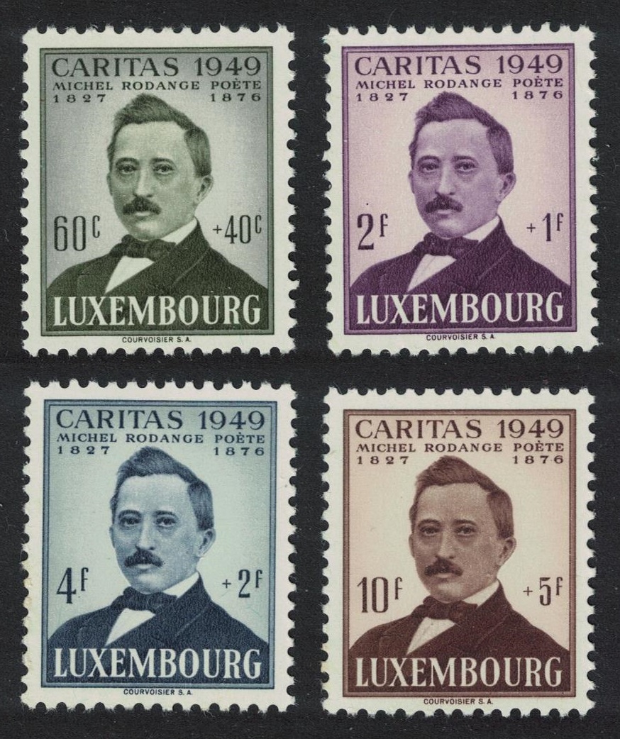 Luxembourg Michel Rodange Writer Poet 4v 1949 MNH SG#529-532 MI#464-467