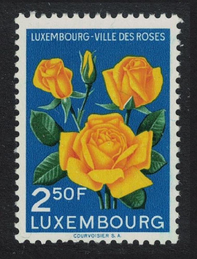 Luxembourg Yellow roses 2f.50 Flower Show 1956 MNH SG#603 MI#549