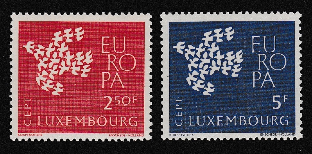 Luxembourg Birds Europa CEPT 2v 1961 MNH SG#697-698 MI#647-648 Sc#382-383