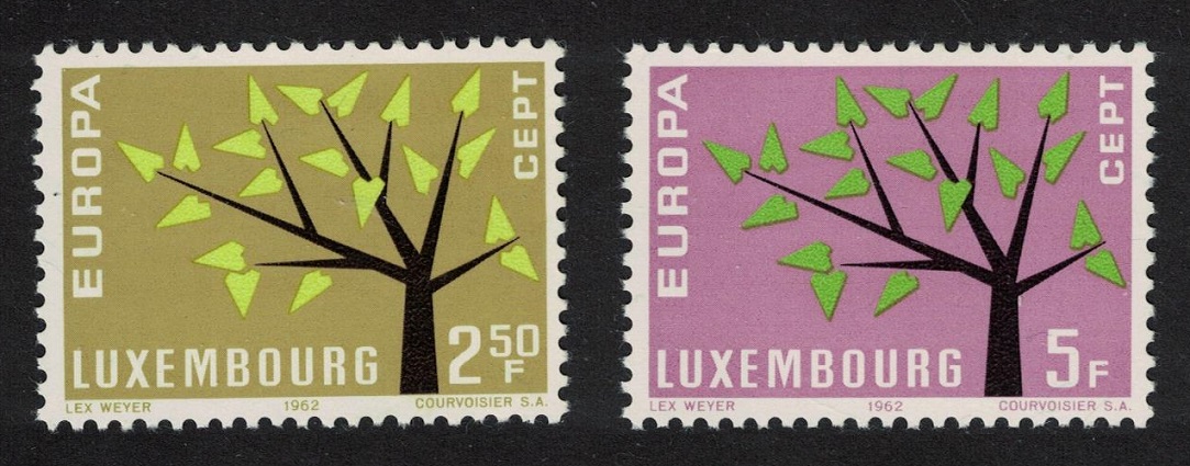 Luxembourg Stylised tree Europa 2v 1962 MNH SG#707-708 MI#657-658