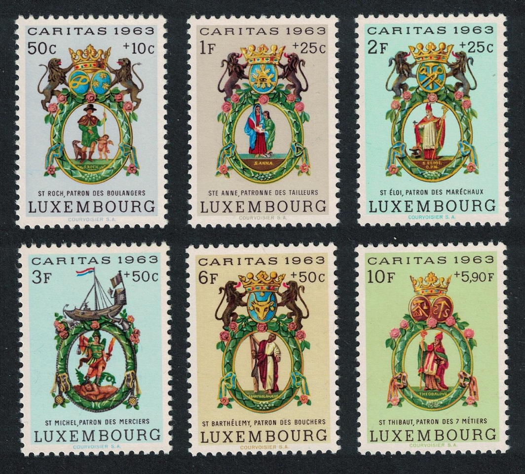 Luxembourg Patron Saints &#39;CARITAS&#39; 6v 1963 MNH SG#734-739 MI#684-689