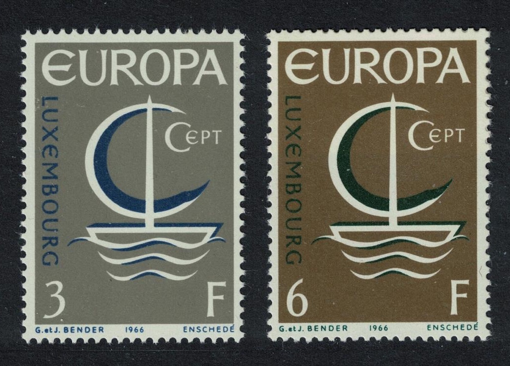 Luxembourg Symbolic Ship Europa 2v 1966 MNH SG#783-784 MI#733-734