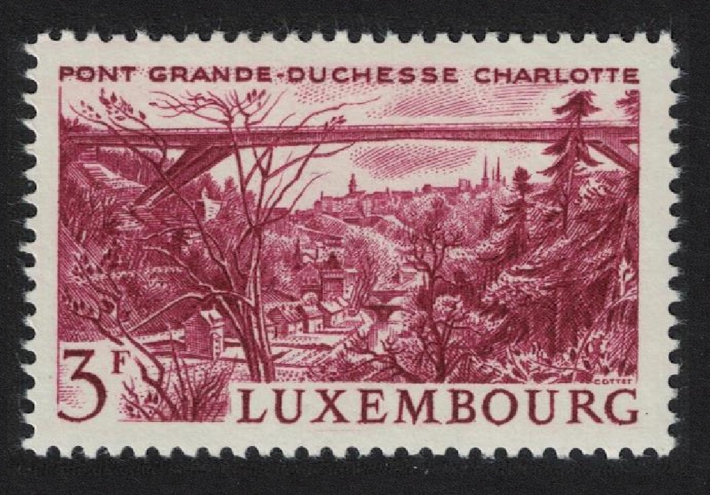 Luxembourg Grand Duchess Charlotte Bridge 1966 MNH SG#787