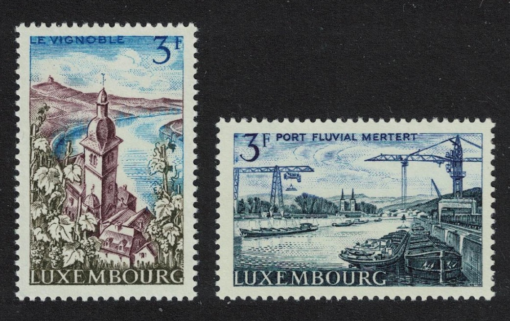 Luxembourg Church River Vine Quay Tourism 2v 1967 MNH SG#807-808