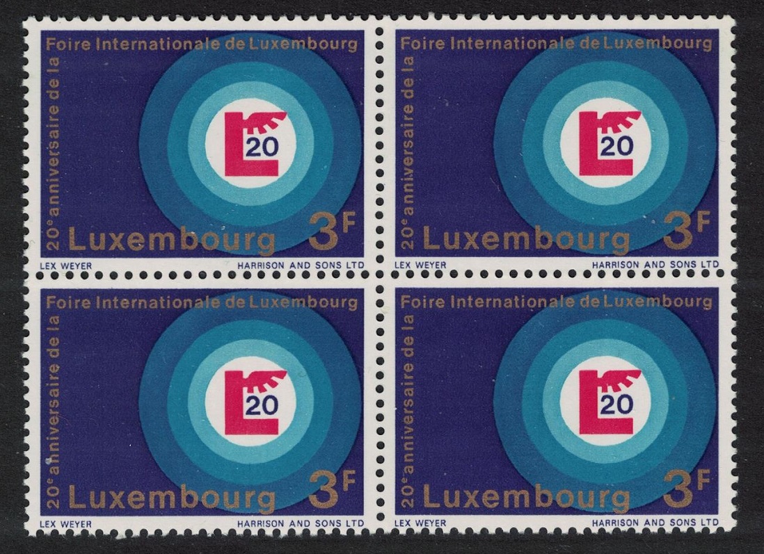 Luxembourg International Fair Block of 4 1968 MNH SG#824 MI#774