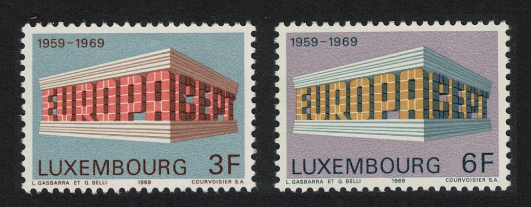 Luxembourg Colonnade Europa 2v 1969 MNH SG#836-837 MI#771-772