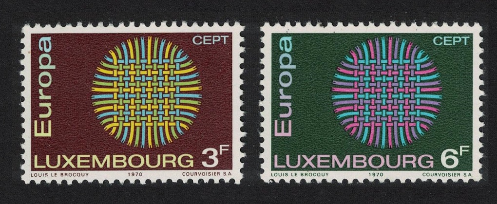 Luxembourg Sun composed of 24 interwoven fibres 2v 1970 MNH SG#855-856 MI#807-808