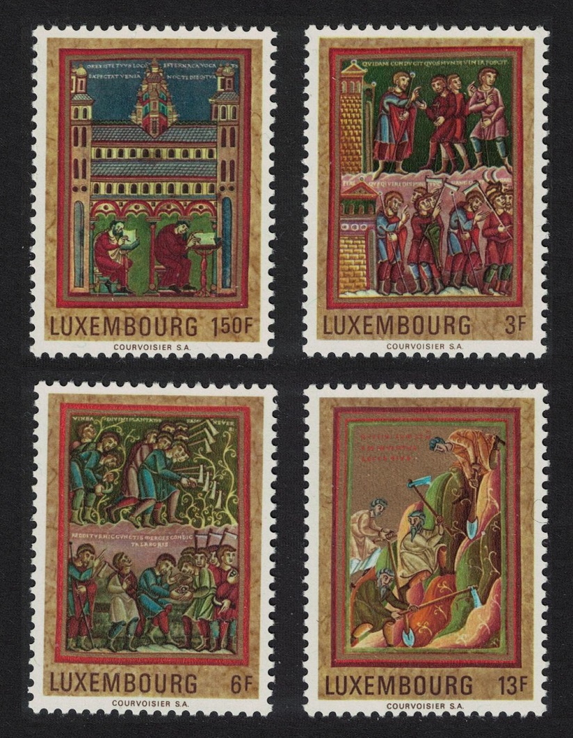 Luxembourg Medieval Miniatures 4v 1971 MNH SG#868-871 MI#820-823