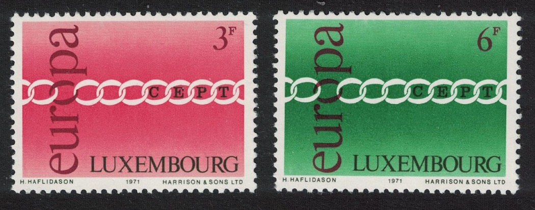 Luxembourg Europa Chain 2v 1971 MNH SG#872-873 MI#824-825