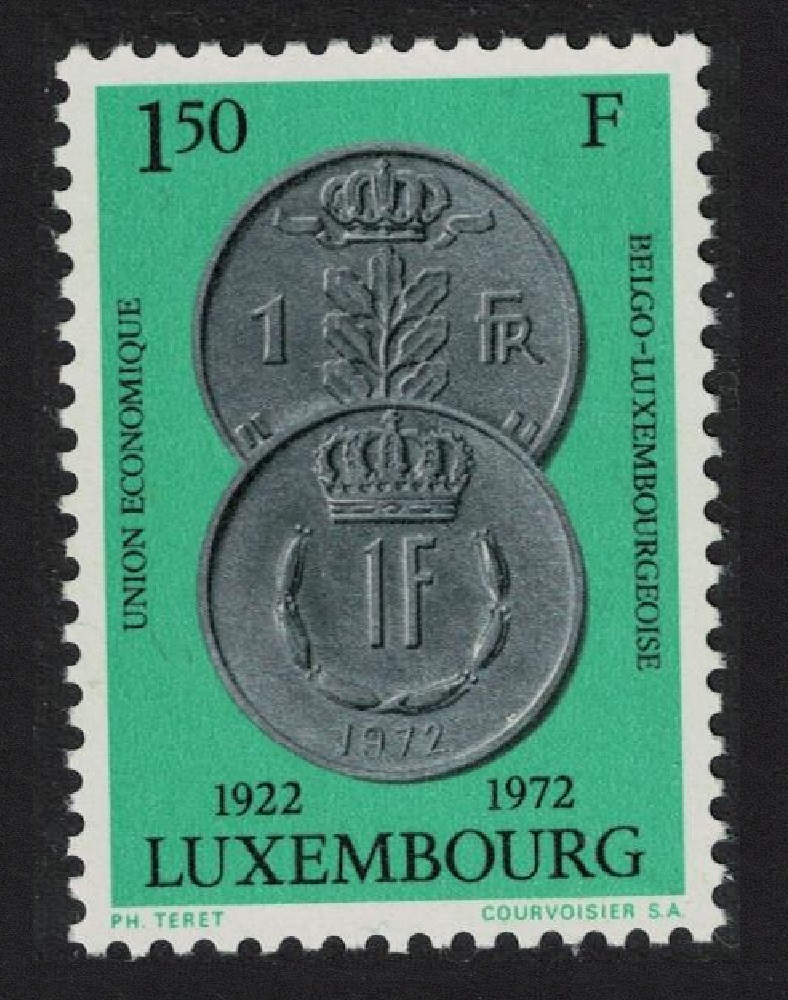 Luxembourg Coins of Belgium and Luxembourg 1972 MNH SG#885