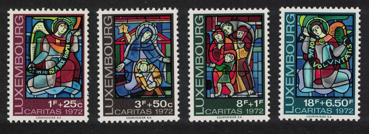 Luxembourg Stained Glass Windows in Cathedral 4v 1972 MNH SG#897=901 MI#853=857