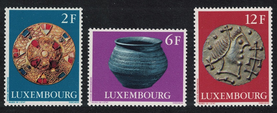 Luxembourg Coin Ancient Treasures 3v 1976 MNH SG#964=967 MI#924=927