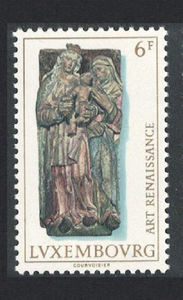 Luxembourg &#39;Virgin and Child&#39; Renaissance Art 2v 1976 MNH SG#973 MI#933 Sc#591