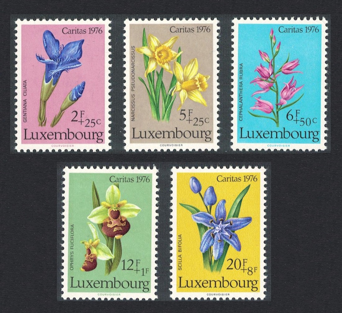 Luxembourg Flowers 1976 MNH SG#976-980 MI#936-940