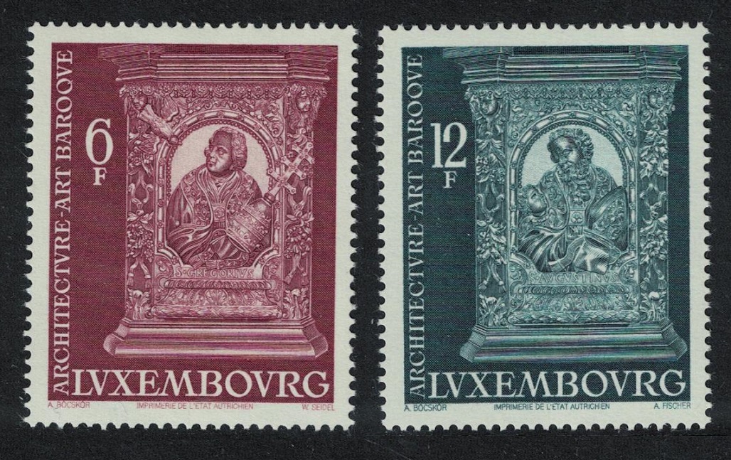 Luxembourg Baroque Art Sculpture 2v 1977 MNH SG#992-993 MI#952-953