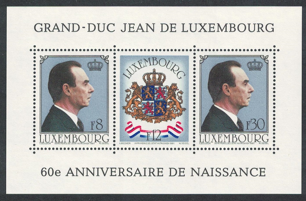 Luxembourg 60th Birthday of Grand Duke Jean MS 1981 MNH SG#MS1059 MI#Block 13