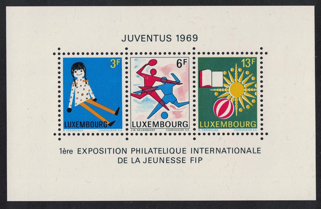 Luxembourg Football Handball Children MS 1969 MNH SG#MS835 MI#Block 8 Sc#474