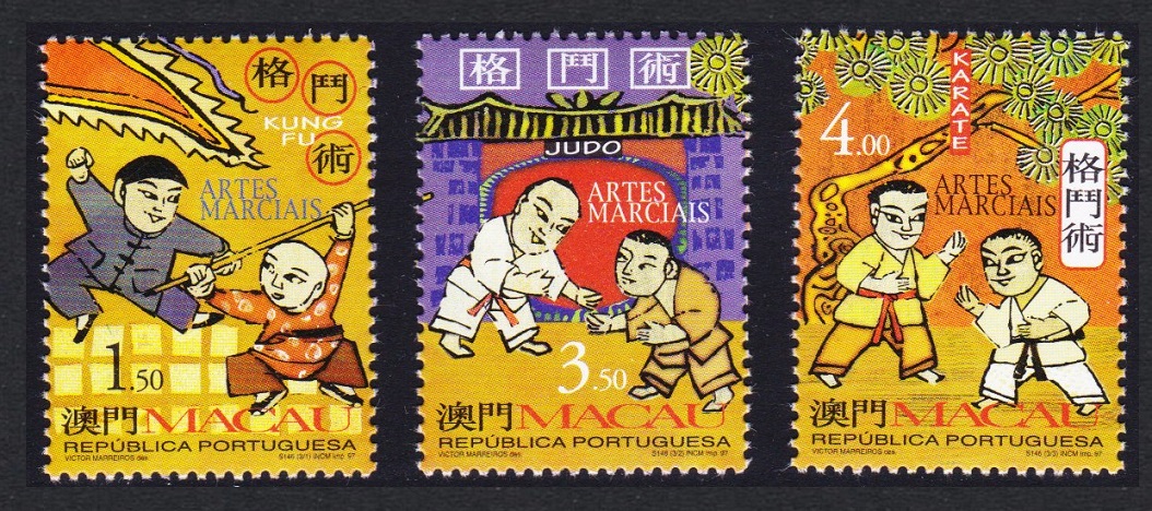 Macao Macau Martial Arts 3v 1997 MNH SG#1018-1020 MI#943-945 Sc#904-906