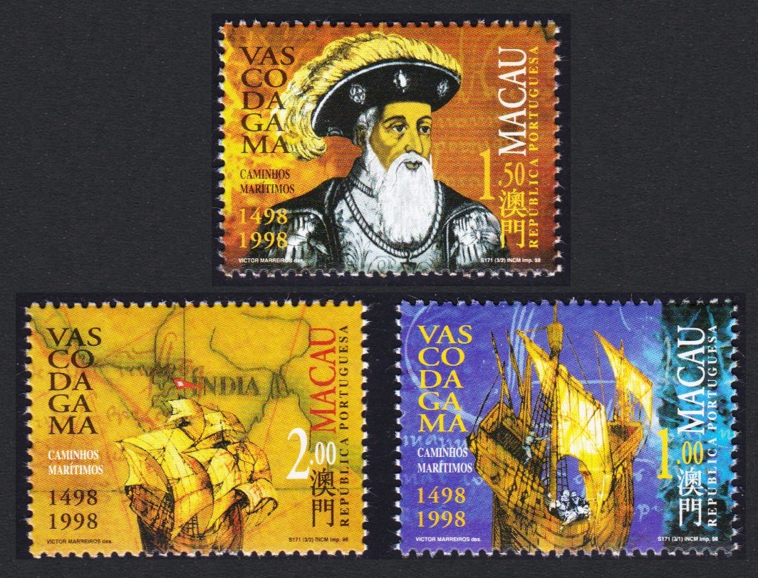 Macao Macau Vasco da Gama 1498 3v 1998 MNH SG#1044-1046 Sc#943-946