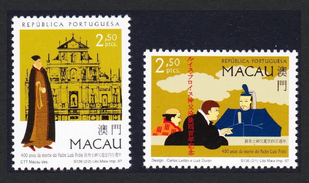 Macao Macau Father Luis Frois 2v 1997 MNH SG#992-993 MI#917-918 Sc#878-879