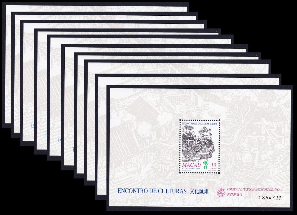 Macao Macau Cultural Mix 10 MSs WHOLESALE 1999 MNH SG#MS1136 MI#Block 71 Sc#1009