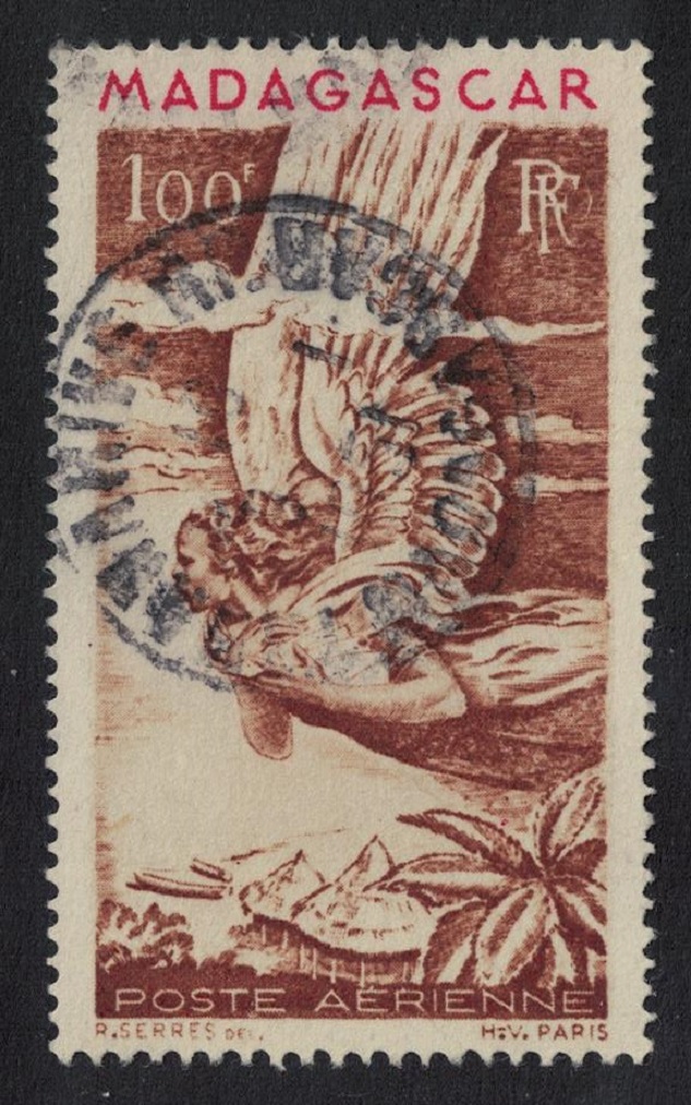 Madagascar Icarus FAMOUS STAMP 1946 Canc SG#316 Sc#C52