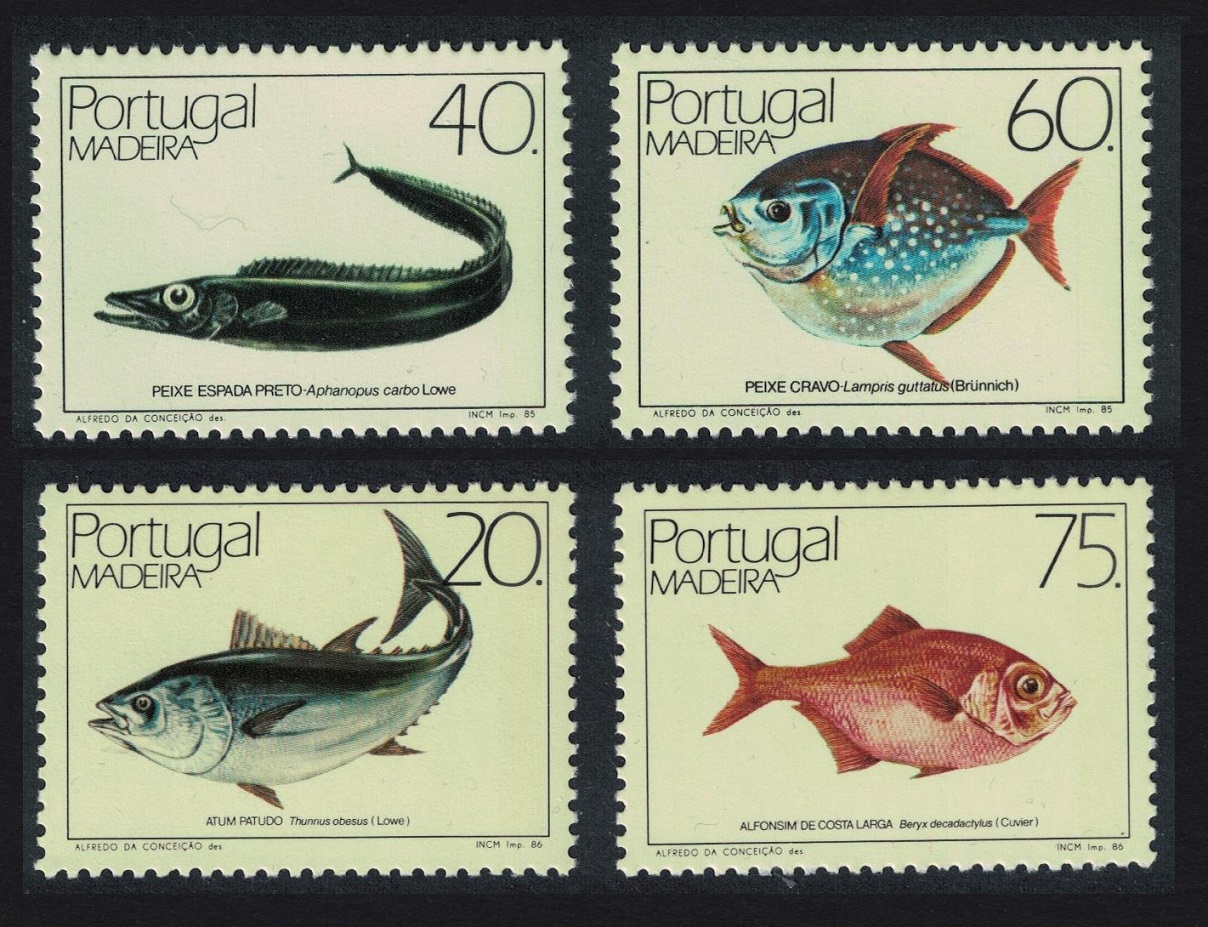 Madeira Fish 4v Joint set 1985 MNH SG#216=223 Sc#102-103