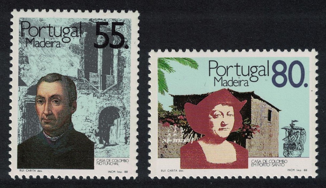 Madeira Christopher Columbus&#39;s Houses in Madeira 2v 1988 MNH SG#244-245