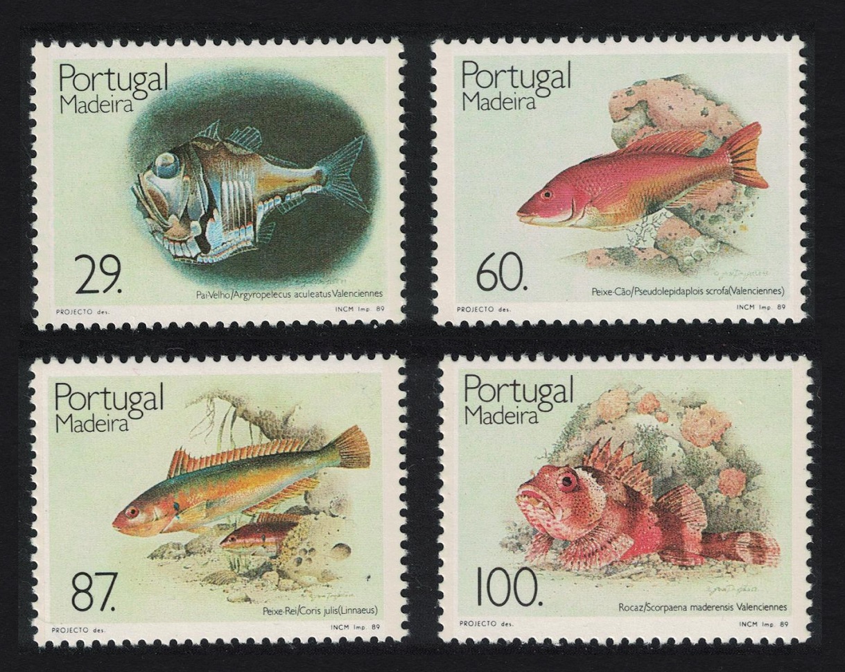 Madeira Fishes 4v 1989 MNH SG#250-253