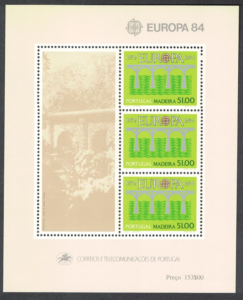 Madeira Bridge Europa CEPT MS 1984 MNH SG#MS207