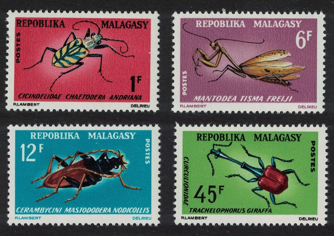 Malagasy Republic Insects 4v 1966 MNH SG#112-115