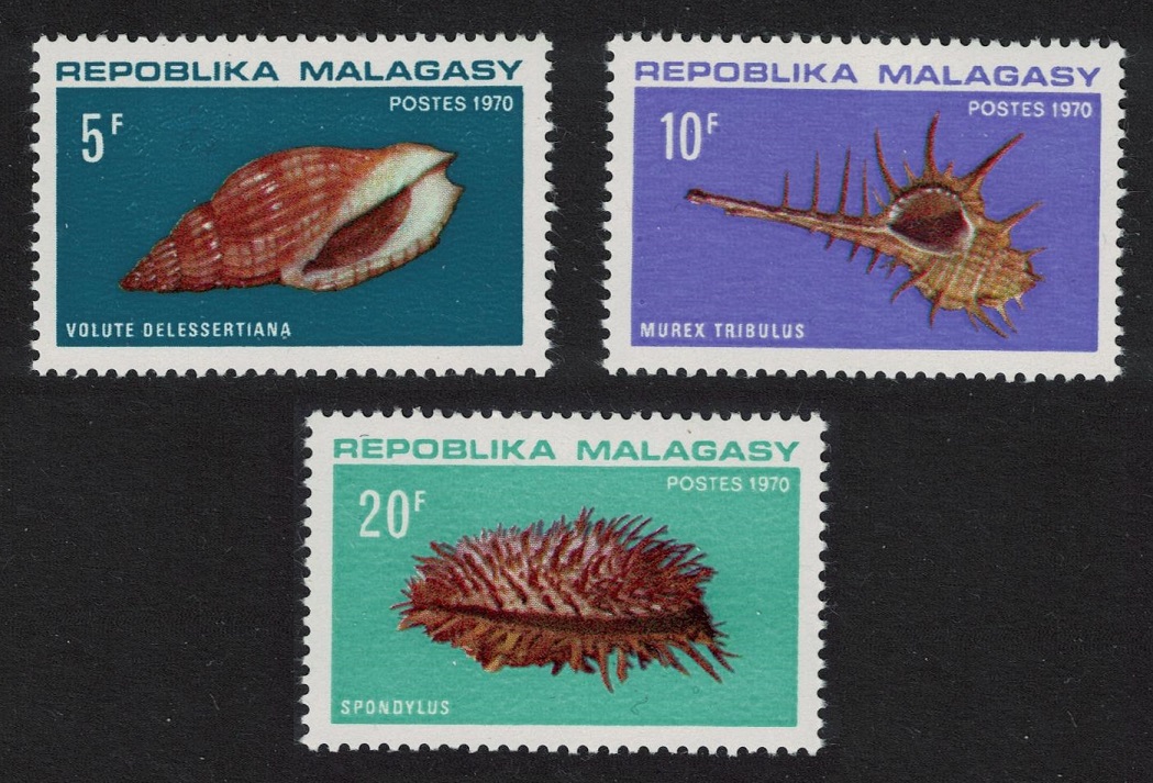 Malagasy Republic Shells 3v 1970 MNH SG#184-186