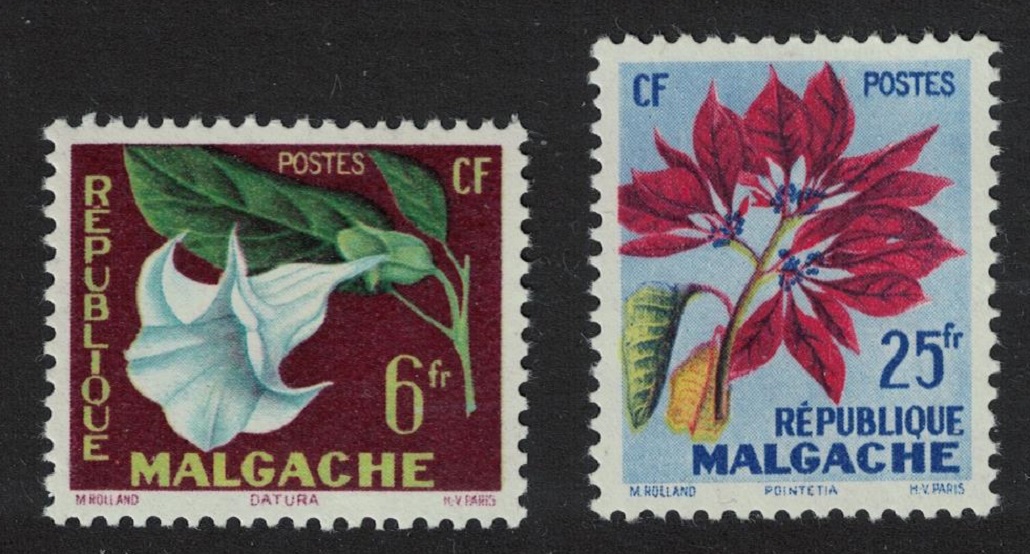 Malagasy Republic Tropical Flora 2v 1959 MNH SG#2-3