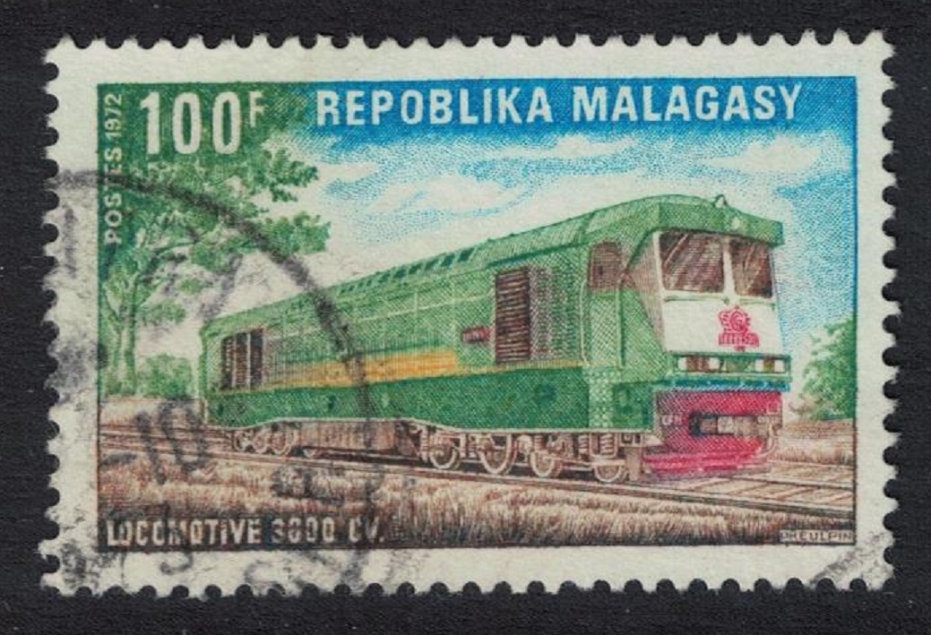 Malagasy Republic Diesel Locomotive 1972 Canc SG#221 Sc#472