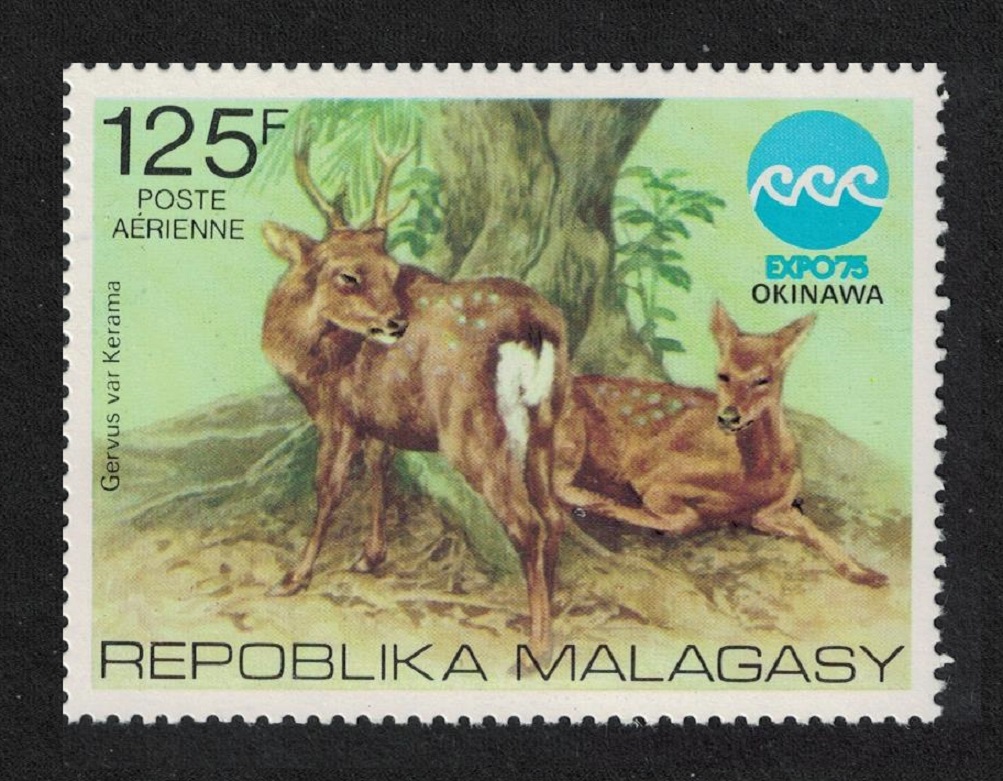 Malagasy Republic Sika Deer Fauna Okinawa Expo 1975 MNH SG#324