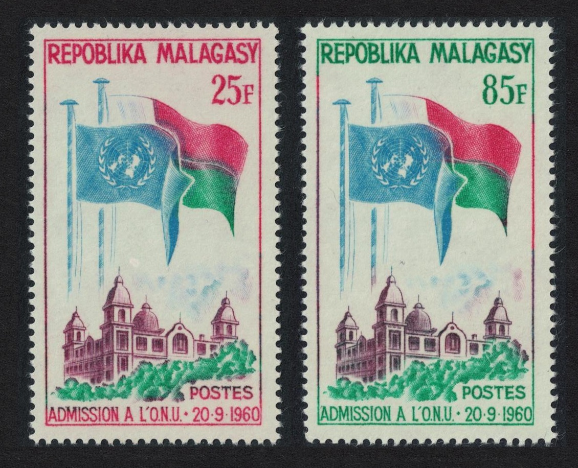 Malagasy Republic Admission into UNO 2v 1962 MNH SG#37-38