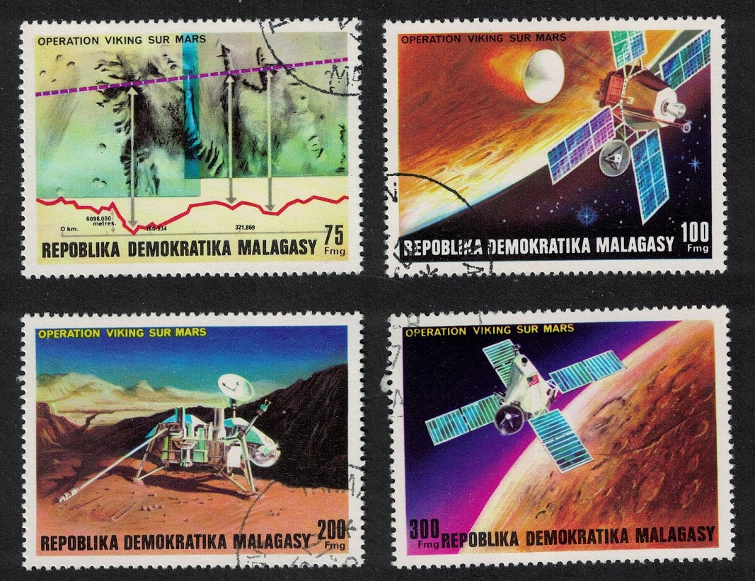 Malagasy Republic Viking Landing on Mars 4v 1976 CTO SG#377-380 Sc#566-569