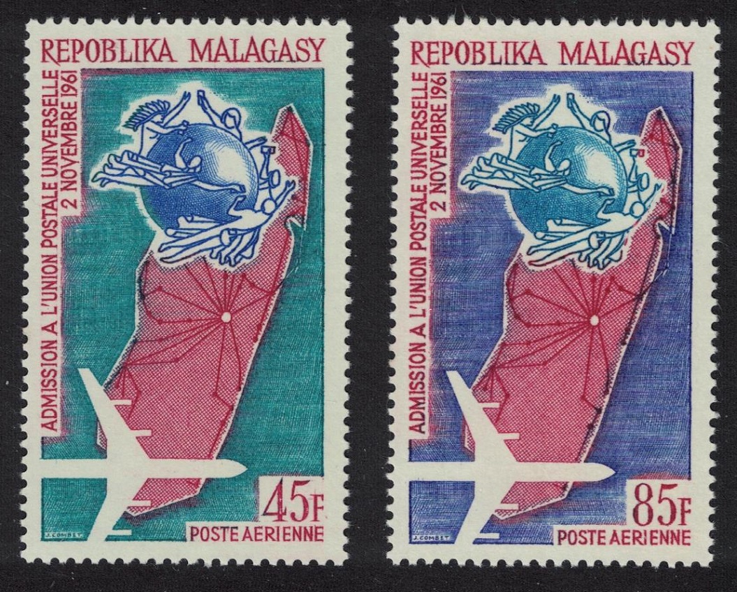 Malagasy Republic Admission to UPU 2v 1963 MNH SG#69-70