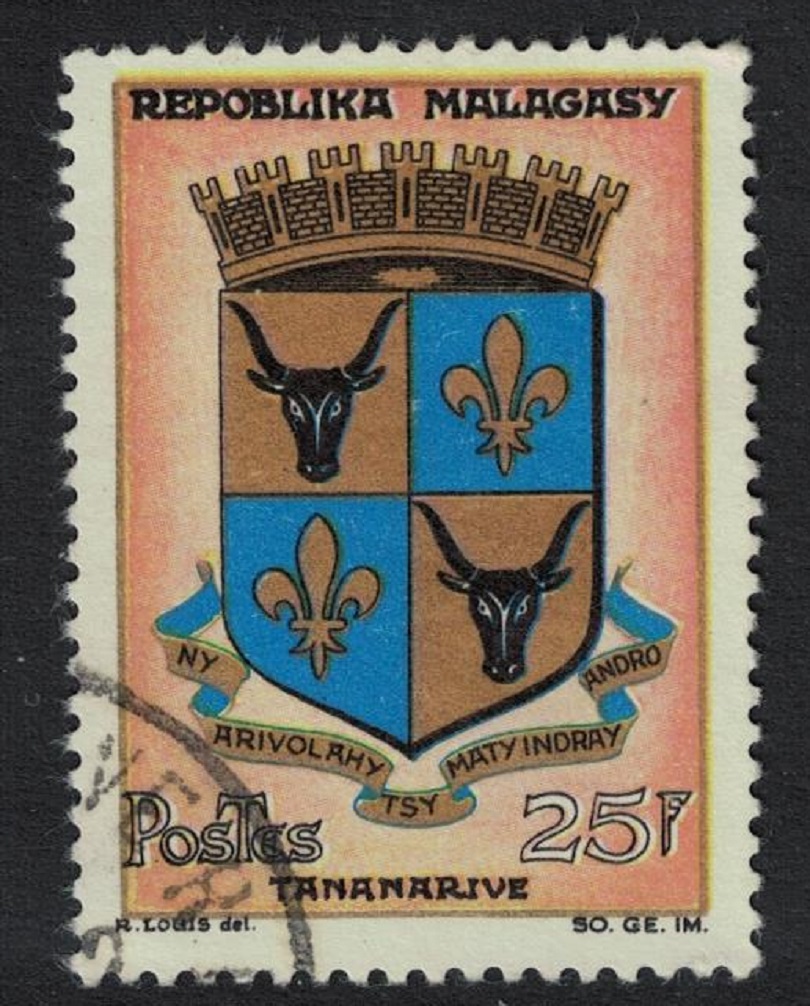 Malagasy Republic Tananarive Town Arms 25f 1963 Canc SG#76 MI#515 Sc#352