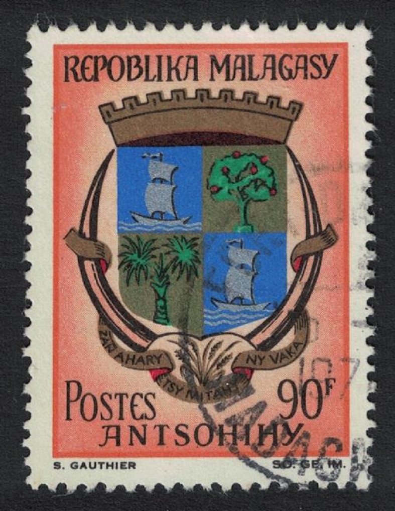 Malagasy Republic Antsohihy Town Arms 30f KEY Value 1966 Canc SG#77a MI#577 Sc#390