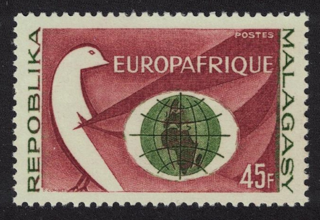 Malagasy Republic Symbolic Bird and Globe within &#39;Egg&#39; 1964 MNH SG#82