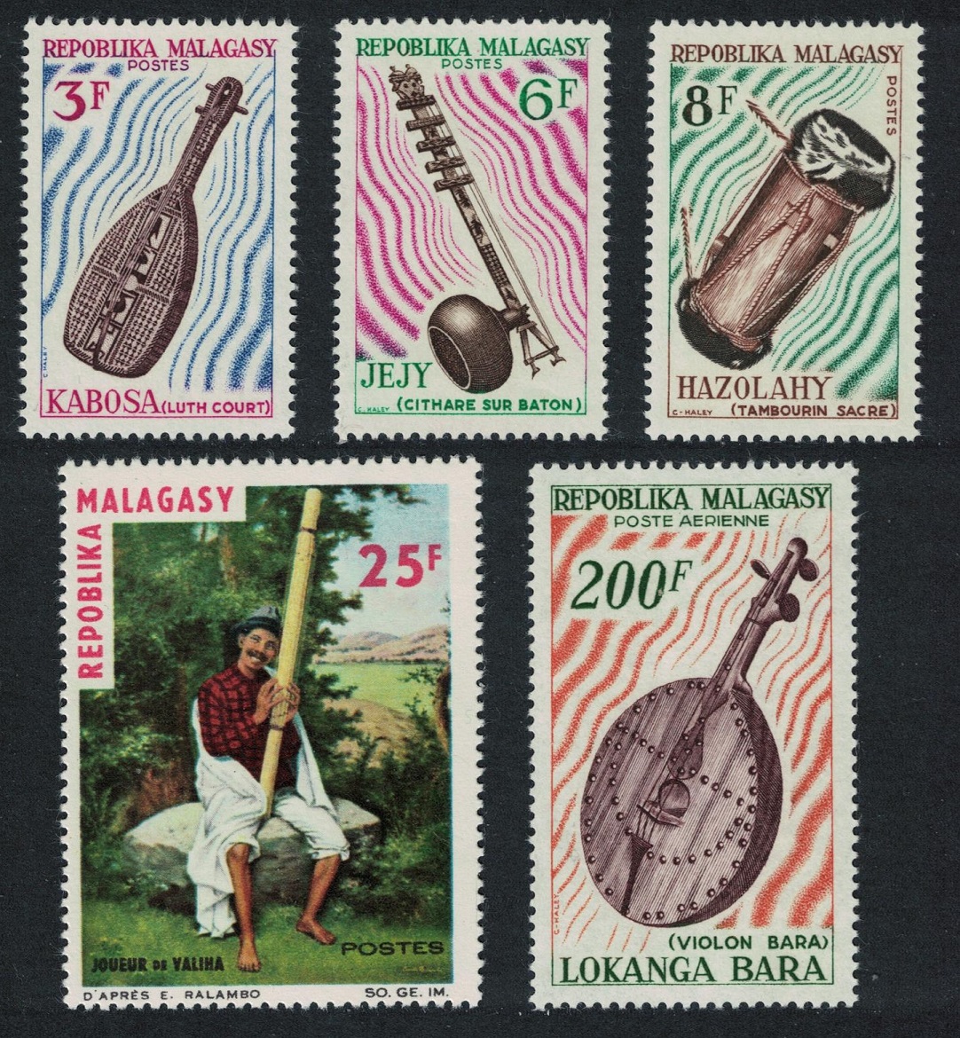 Malagasy Republic Musical Instruments 5v 1965 MNH SG#88-92