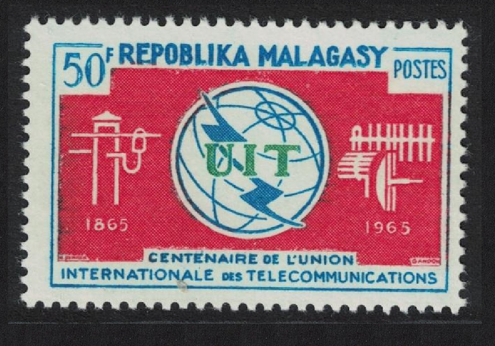 Malagasy Republic ITU Centenary 1965 MNH SG#94