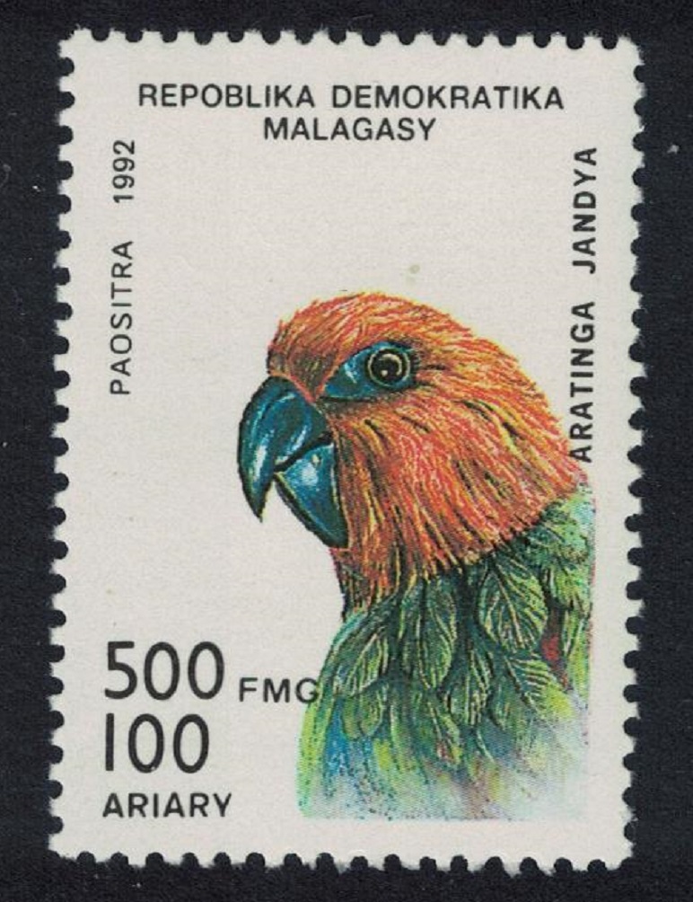 Malagasy Republic Jandaya conure Parrot 1993 MNH SG#958