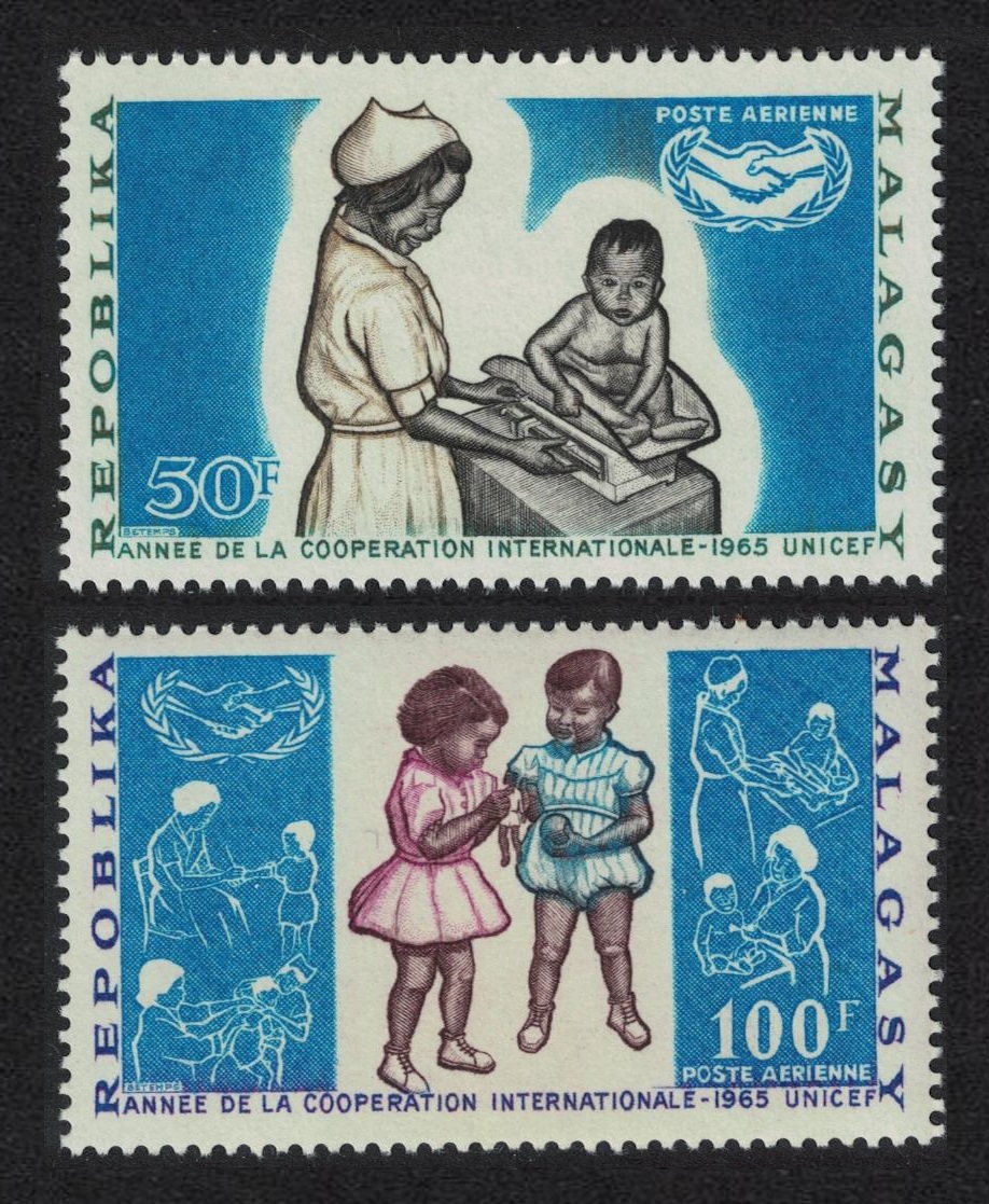 Malagasy Republic International Co-operation Year 2v 1965 MNH SG#96-97