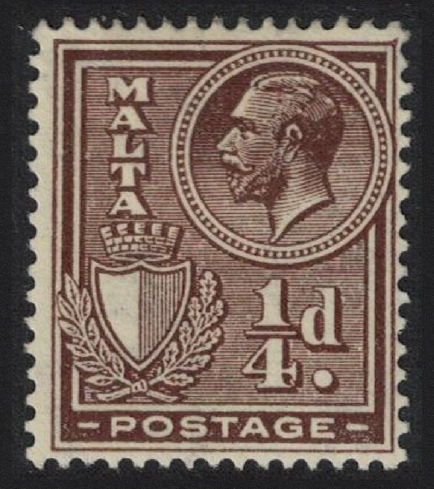 Malta George V ¼d. brown 1926 MH SG#157